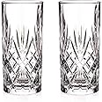 DIAMANTE Chatsworth Hi Ball Tumbler - Perfect for G&T, Water and Cocktails - Premium Lead Free Crystal - Set of 2