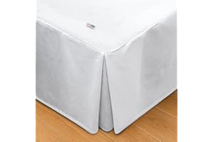 Falda para Base de Cama WRAPPYBAG 160 x 200 – Caída Larga hasta el Suelo – Cubre y Protege la Base – Color Blanco – Disponible en 6 Tamaños