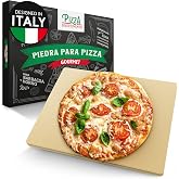 Pizza Divertimento Pizza Stone for Oven and Gas Grill - Cordierite Pizza Stone - Crispy Base and Juicy Topping