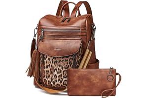 Shrrie Leather Backpack Fashion Backpack Purse Designer Small Travel Backpack Convertible Shoulder Bag with Wristlet for Work College