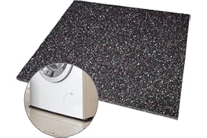 NOVA FORMA Anti-Vibrationsmatte für Waschmaschine - 60x60 cm bei 10 mm Stärke - Antivibrationsmatte als Unterlage Haushalts-Geräte, Trockner etc. Dämmmatte aus recyceltem Gummigranulat
