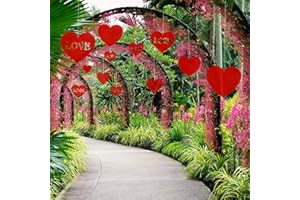 TUPARKA 25 Pcs Valentine's Decorations Hear Coeurs Suspendus pour la Saint-Valentin Décoration Mariage Fournitures De Fête, Taille Mixte