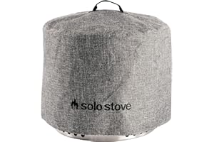 Solo Stove Cubierta Bonfire, Cubierta Protectora, Accesorios para el Brasero Bonfire, Impermeable, poliéster Recubierto de PVC con Soportes Interiores de Aluminio, ⌀ 56 cm, Altura 40,6 cm, Gris