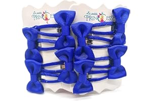 LA PETITE PRINCESSE Set 8 Pcs Royal blue Hair accessories HAIR BOWS HAIR CLIPS GIRLS CLIPS SCHOOL RIBBON SLIDES Hair ACCESSORY school hair accessories blue