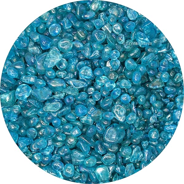 Aqua Aura Quartz Crystal Raw Chips - 50 Grams Crystal Stones for