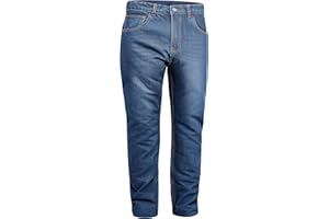 Great Bikers Gear – Pantalones vaqueros de ingeniería para hombre, con forro de aramida, forro de protección reforzado, protector de rodilla y cadera.