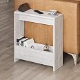 HOCUS PICUS 3-Tier Side Table - 55x57x20cm Storage Shelf For Living Room, Office (White)