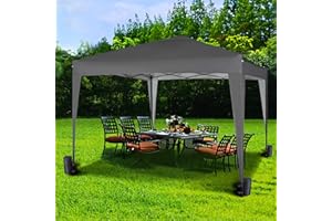 MCC DIRECT MCC - 3x3m Pop-up Gazebo Waterproof Outdoor Garden Marquee Canopy NS (Grey)