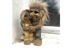 FLAME Loved Up Couple Talula And Tarquin Troll Gnome Garden Gift Ornament