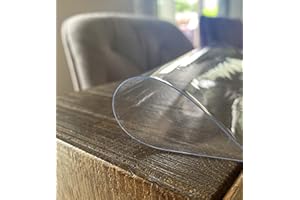 MAMBO-DESIGN PVC Tischdecke Tischschutz Klarsicht ca. 0,50 mm Dicke Breite & Länge wählbar abwaschbare transparente Folie, Größe:120 x 240 cm