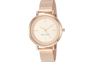 Nine West Damski zegarek na bransolecie mesh Złoty