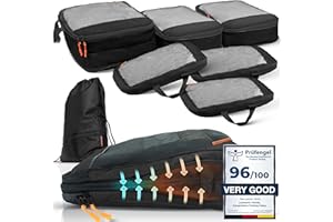 LOONARA TRAVEL Compression Packing Cubes for Suitcases - Travel and Cruise Essentials, Organiser Bags, Packing Cubes for Travel - Packing Cubes Compression Set - Packing Cubes for Suitcases Compression Cubes