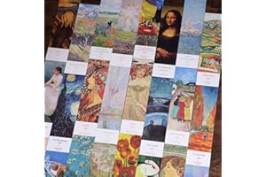 Lychii Vintage Style Bookmarks Pack - 30 Pcs Vintage Art Style Oil Painting Pattern Paper Bookmarks