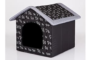 DOGGY Hobbydog R4 BUDCWP14 Dog House R4 60 x 55 cm Black with Dogs 1.4 kg