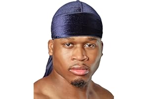 SHYNEDURAGS SHYNE Velvet Durag - Multi Colour Options | Premium Velvet Du Rags for Men & Women | Perfect For 360 Waves, Braids & Locs | Wide & Long Tail | Ultra-Soft Silky Lined Velour | Black Owned Business