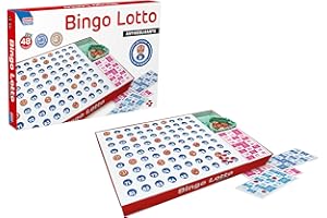 Falomir Bingo Lotto Mesa Clásico | Multijugador| 48 Cartones| Juego de Azar (+7 años), Multicolor (11519)