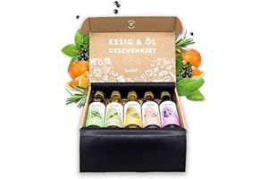 ‎TIMBER TASTE TIMBER TASTE® Essig & Öl Geschenkset Frauen [Fruchtig] - 5 erlesene Essige & Speiseöle [5x40ml] - Kochbox Koch Set - Muttertag Geschenkset Box - Muttertagsgeschenke Mama - Geschenkideen Muttertag