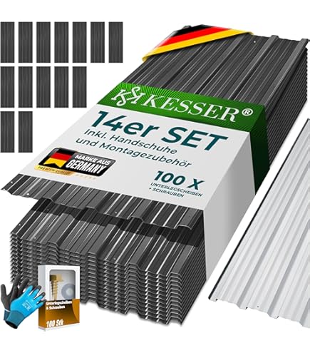 Pannelli In Acciaio Per Tetto 36 Pz - Lastre Verniciate Marrone 80x36 Cm | Copertura Capanni E Casette