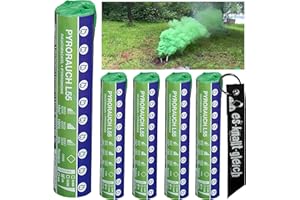 PYROWEB.DE Rauchfackel Pyrorauch L55 im 5er Pack in Rot Blau Gelb Grün Orange Weiß Türkis Schwarz Rosa Lila Pink Braun von Pyroweb mit Anhänger (Pastelgrün)