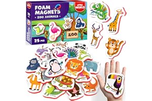 Little World 27 schuim koelkastmagneten för personer - grote peutermagneten - koelkastmagneten för kinderen - koelkastmagneten för kinderen - babymagneten - dierenmagnet för kinderen op koelkast