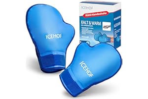 ICEHOF Guantes de refrigeración [2X] Tejido suave – Guantes refrescantes para manos/dedos para quimioterapia/reumatismo – Guantes de gel para el frío