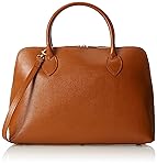 Chicca Tutto Moda CTM Borsa da Donna a Mano, Borsa elegante con stampa saffiano, 38x28x10cm, Vera pelle 100% Made in Italy