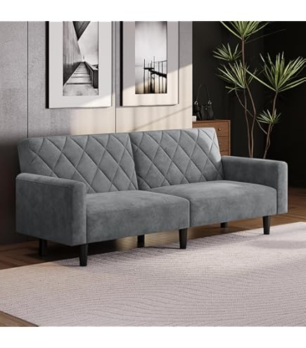 Schlafsofa 2-Sitzer Ausziehbar - 90/180 X 200 Cm Leinenoptik