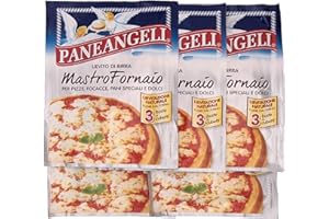 PANE ANGELI 5x Mastro Fornaio Pizzahefe 21g Italienisch für Pizza und Focaccia Trockenhefe Paneangeli (105g)