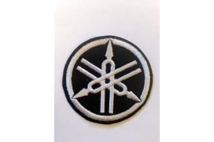 MAINLY METAL Yamaha Biker Sew-on Iron-on Embroidered Patch Bike Music Tuning Forks Badge