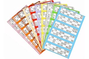 FANCYDRESSCOZ 600 BINGO TICKETS - 100 PAGES/STRIPS OF 6 - COLOUR MAY VARY