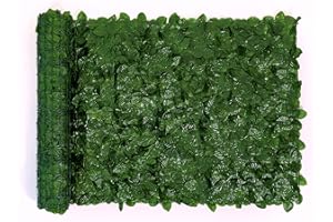 MERIDIANA STORE Meridiana - Siepe Finta Artificiale Ornamentale Rotolo Frangivista Frangivento 1680 Foglie Foglia Finta Prato Lauro Osmantus Sintetica Anticaduta Ringhiera Terrazzo Balcone Giardino (1 x 6 Mt)