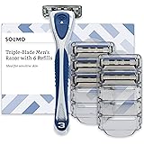 Amazon Brand - Solimo Male 5 blade men's razor with 6 refills : Amazon ...