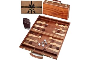 Jaques of London Backgammon Set | 15 inch | Mahogany Backgammon | Backgammon Sets Luxury | Backgammon Set for Adults | Since 1795