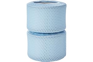 MSPAUK B0303604/B0303499 Latest Filter Cartridges with Protective Nets Mesh Cover 90 Pleats Strainer Twin Pack Pool Bubble Spa Accessories-Suitable for All Mspa Hot Tubs, White