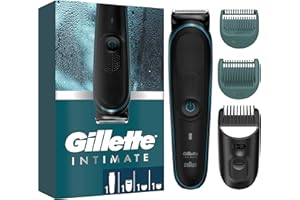 Gillette Intimate Trimmer Herren i5 für den Intimbereich, SkinFirst Intimrasierer Mann mit lebenslang scharfen Klingen, wasse
