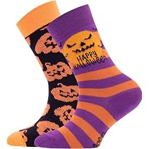 EWERS Lot De 2 Chaussettes Halloween Enfants – Motifs Chauve-souris & Fantôme, Coton, Fabriqué En Allemagne (Certifié Öko-Tex) - 6