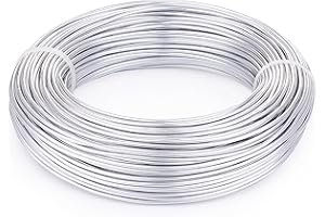 PH PANDAHALL PandaHall - Filo in alluminio da 100 metri con spessore di 2.5 mm, per lavori manuali (argento)