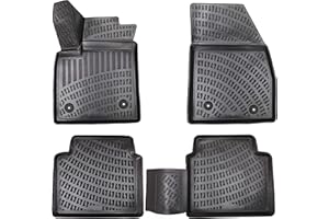 Elmasline - Juego de alfombrillas de goma para Ford Focus IV MK4 a partir de 2018, borde extraalto de 5 cm, diseño 3D