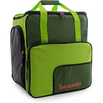 Sac à Dos Ski BRUBAKER Super Function 2.0 - Compartiment Chaussures Séparé, Housse Casque, Couleur Verte/noire - Nouveauté - 8