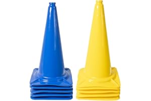‎DÖNGES Dönges XXL-Pylonen 10er-Set Reittraining, 50 cm hoch, blau/gelb (Pylonen Hütchen Leitkegel Markierung Kegel Bodenarbeit Reitsport Pferdetraining Reittraining Agility Fußballtraining Outdoorsport)