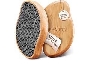 BAMBUA Foot File - (100% Anti-Callus Effect) Pedicure Foot Files for Hard Skin Remover Foot Scrub - Effective Foot Scraper - Callus Remover for Feet - Pumice Stone for Feet - Foot Scrubber (Black)