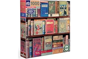 eeBoo Vintage Library Kolorowe 1000 sztuk - Kartonowe puzzle z recyklingu - wymiary 58,5 cm z boku, PZTVTL