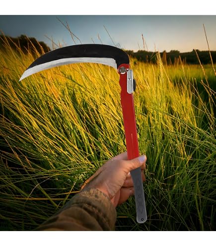 Sichelmesser 2er-Set Klappbar – 37 Cm Mit Holzgriff Für Garten, Rasen & Outdoor