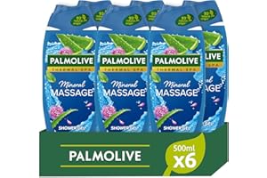 Palmolive Bagnoschiuma Thermal Spa Mineral Massage 500ml x 6 | Gel Doccia con Sale Marino e Aloe | Docciaschiuma con Ingredienti di origine naturale al 93%* | plastica riciclata al 30%