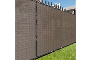 GZGLZDQ Brown Fence Privacy Screen Cover, UV Protection Outdoor Privacy Screens and Panels for Deck, Garden, Pool, Patio, Edge with Buttonhole (Color : Brown, Size : 1x2m)
