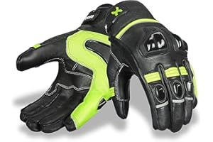RideMaxx Premium Leather Motorbike Motorcycle Gloves Touch Screen Gloves with Knuckle Protection Racing gloves Riding Gloves