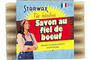 STARWAX THE FABULOUS STARWAX FABULOUS Savon au Fiel de Boeuf - 100g - Idéal pour Éliminer Toutes les Taches Tenaces - Biodégradable à 99% - Sans Abîmer - Sans Colorant - Format Solide