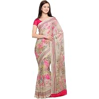 Vaamsi Polyester Georgette Saree with Blouse Piece
