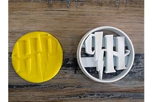 ELACE Emporte-pièce Harry Pottter logo HP- Patisserie, sablé, biscuit, pâte à sucre, pâte à modeler-Décoration gâteau-Fait maison-France 3D