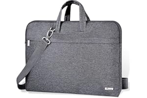 Voova Laptop Bag Case 15.6 Inch Compatible with MacBook Pro 15/16, MacBook Air 15 M2/M3/M4, 15-16” HP Acer Lenovo Dell Asus, Waterproof Computer Sleeve Cover with Shoulder Straps & Handle, Grey